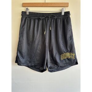 Inaka Power Ghost Mesh Shorts Medium Black Gold Limited Edition 5” Athletic Gym